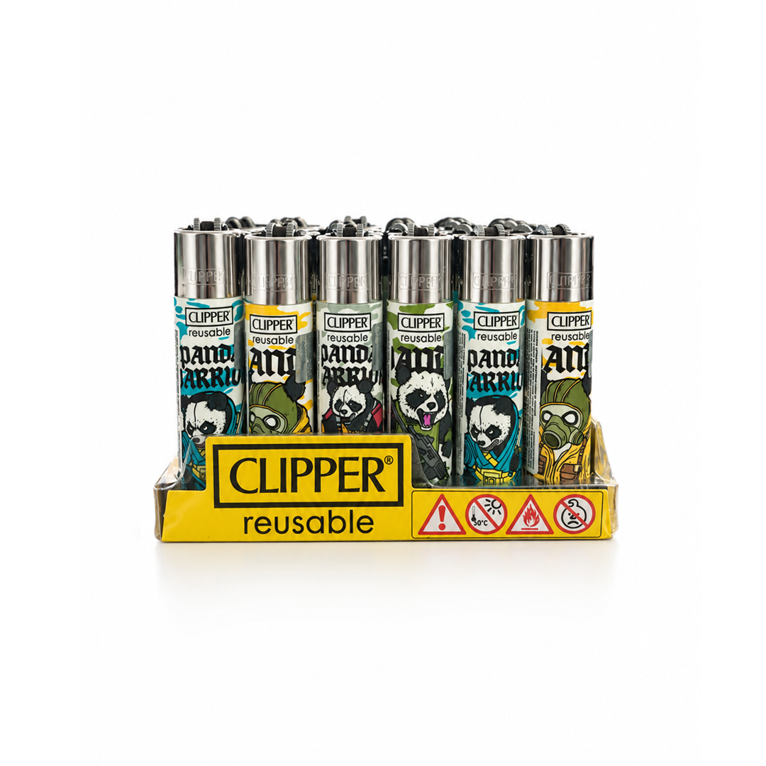 Caixa de Isqueiro Clipper Panda Warrior C/24