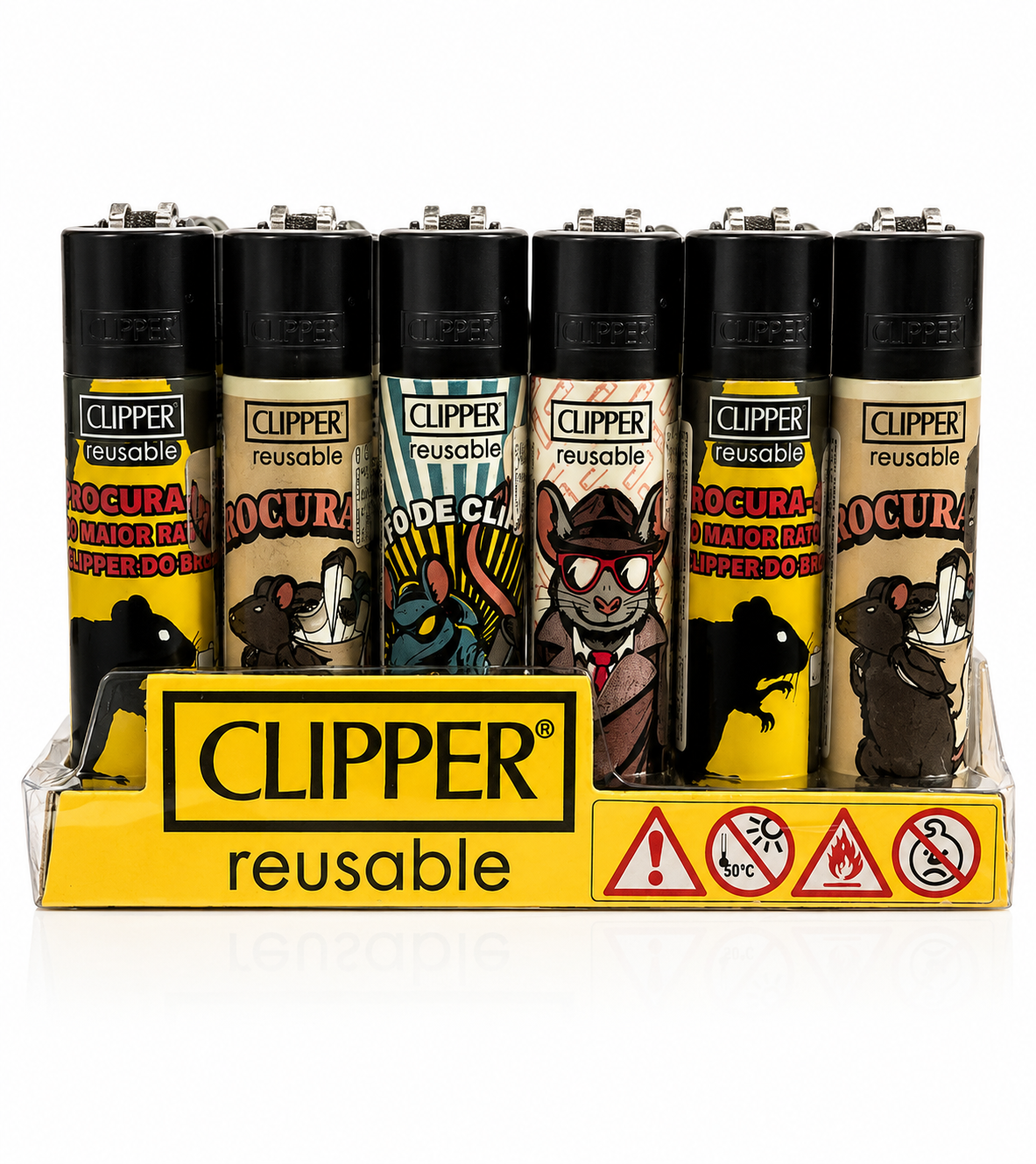 Caixa de Isqueiro Clipper Ratos de Clipper C/24