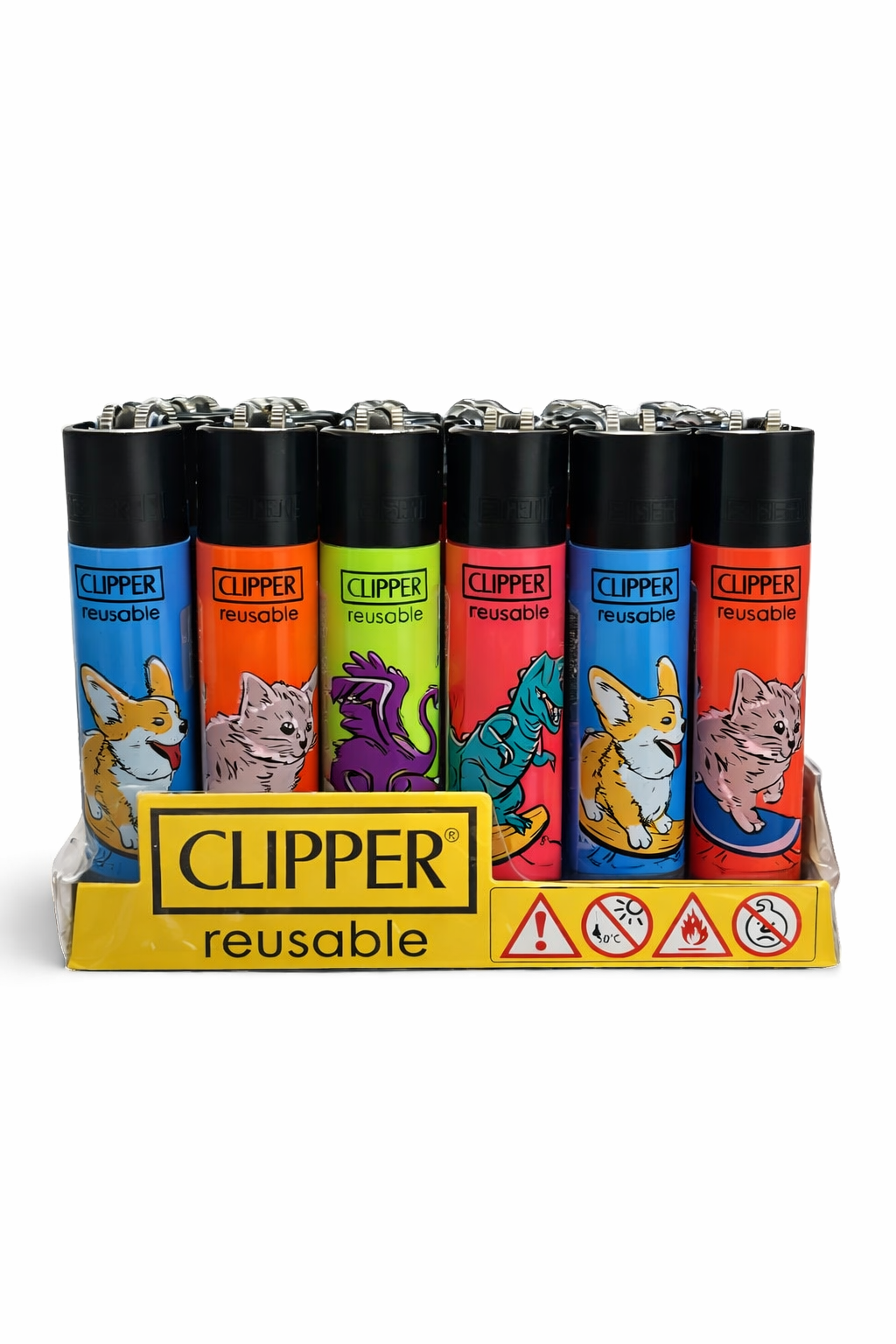 Caixa de Isqueiro Clipper Surf Animals C/24