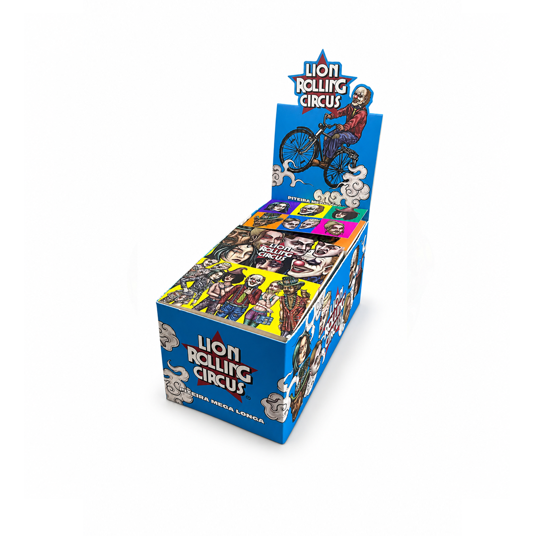 Caixa de Piteira Lion Rolling Circus Megalonga C/24