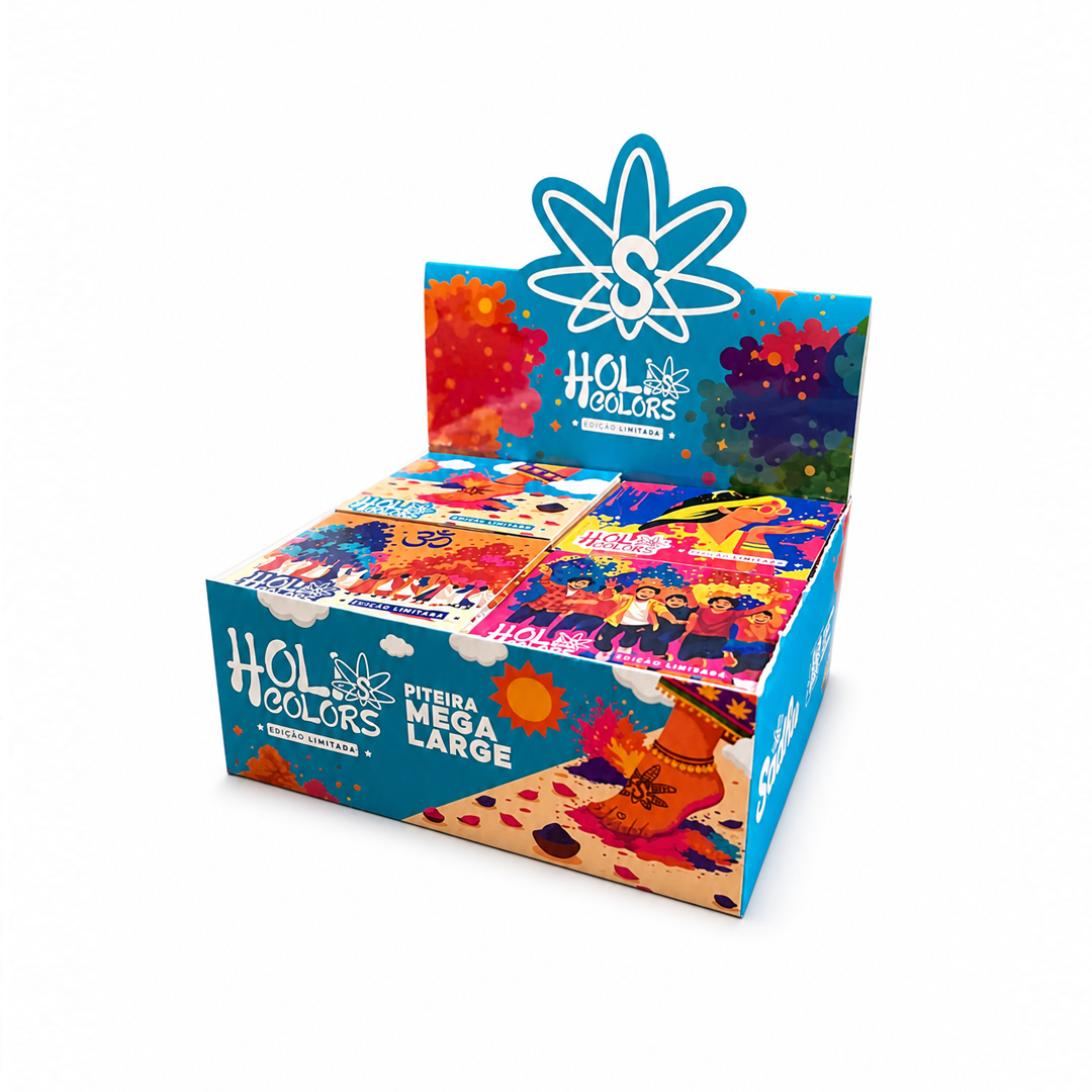 Caixa de Piteira Sadhu Mega Large Holicolors C/20