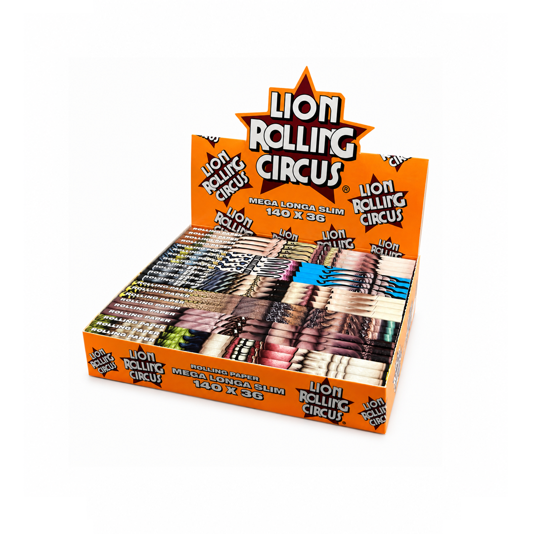 Caixa de Seda Lion Rolling Circus Mega Longa Slim C/21