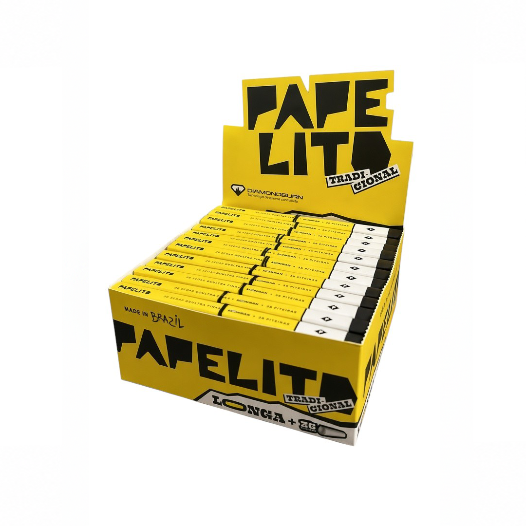 Caixa de Seda Papelito Longa Tradicional C/ Piteira C/24