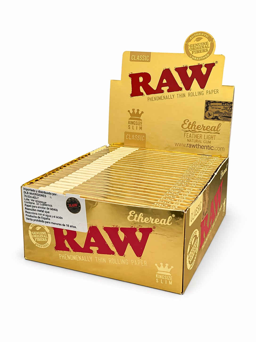 Caixa de Seda Raw Etherial Slim K.S C/50
