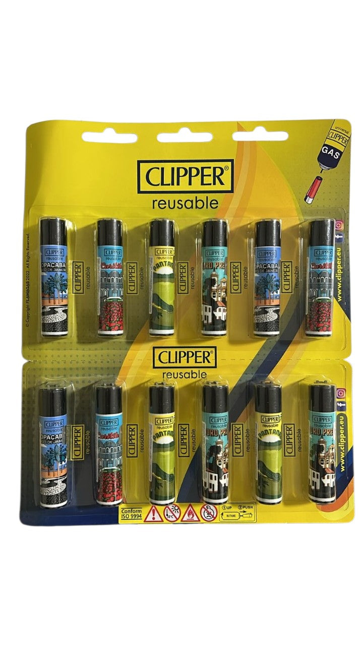 Cartela de Isqueiro Clipper Brasil 2 C/12