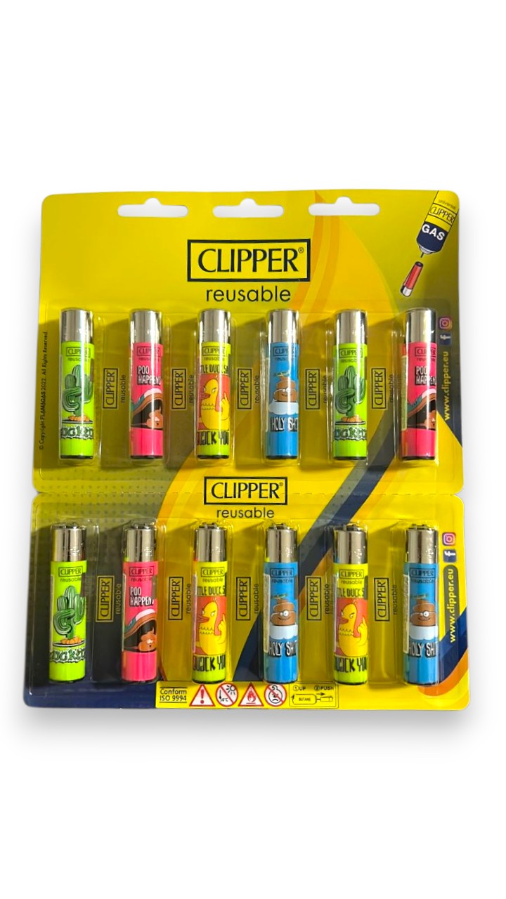 Cartela de Isqueiro Clipper Trendy Sentences 4 C/12