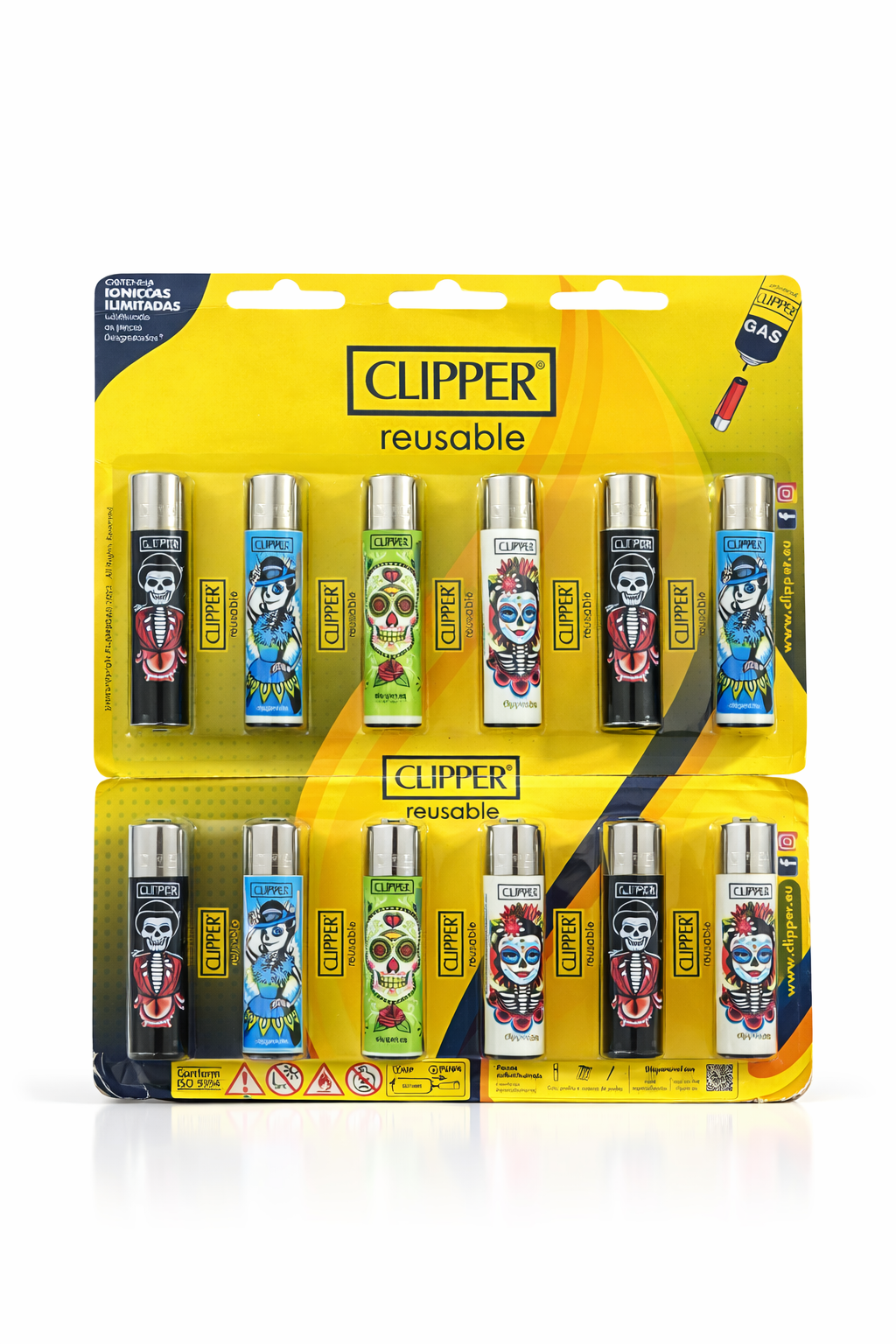 Cartela de Isqueiro Clipper Catrinas C/12