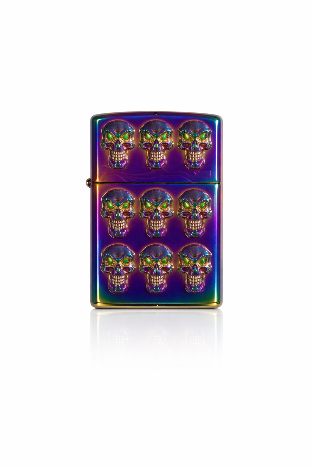 Isqueiro Tipo Zippo Rainbow Skulls