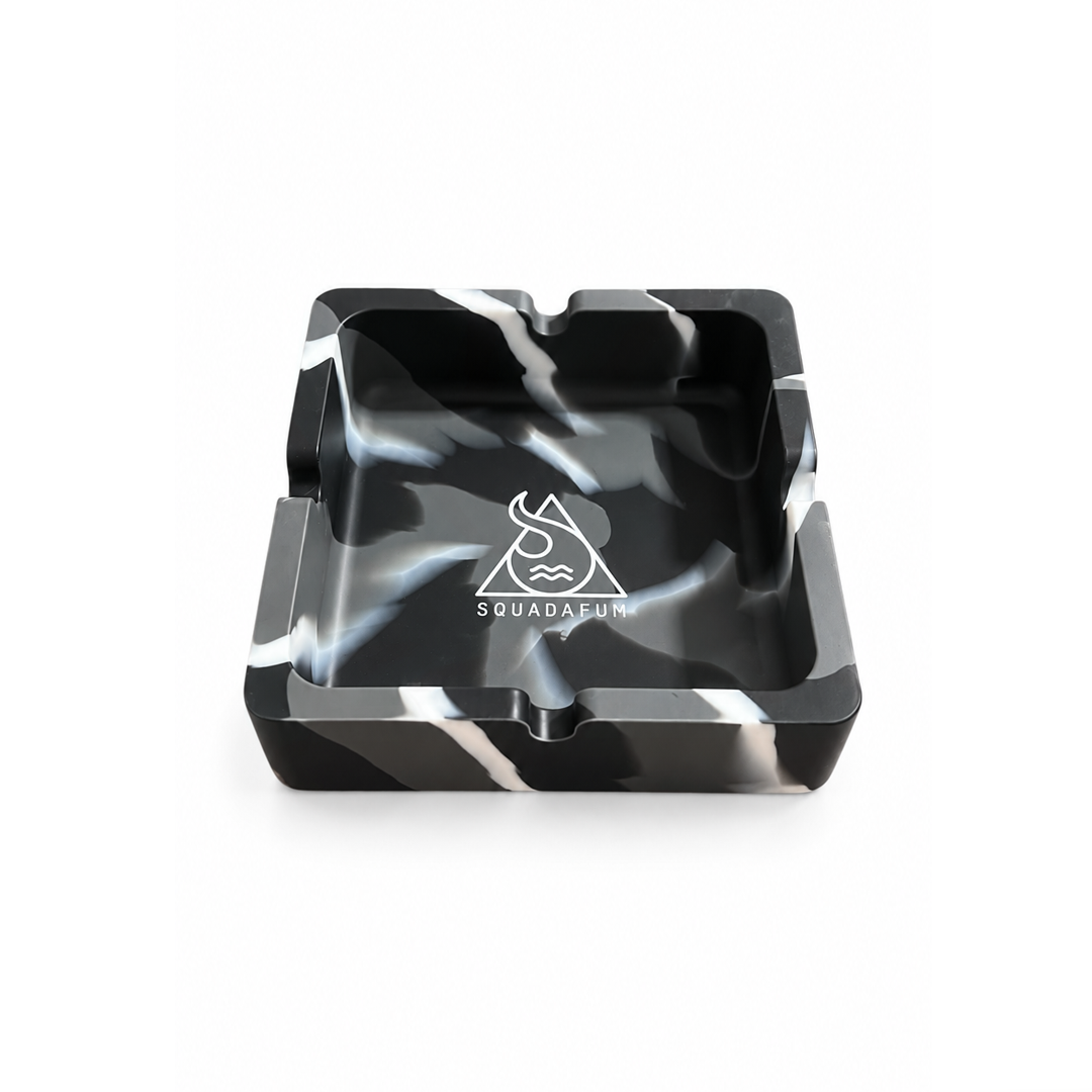 Cinzeiro de Silicone Quadrado Squadafum Preto