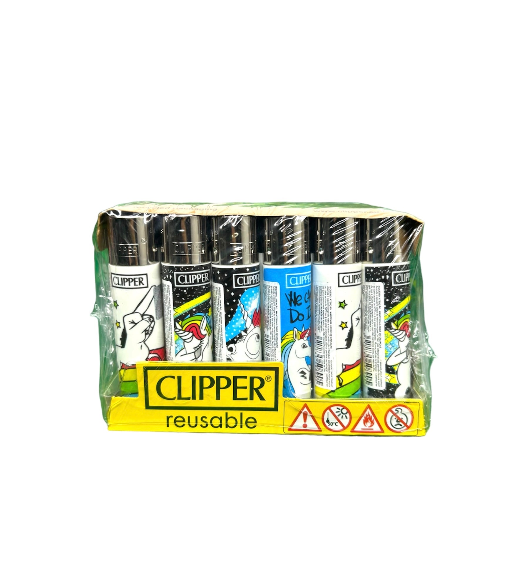 Isqueiro Clipper Cool Unicorns c/24