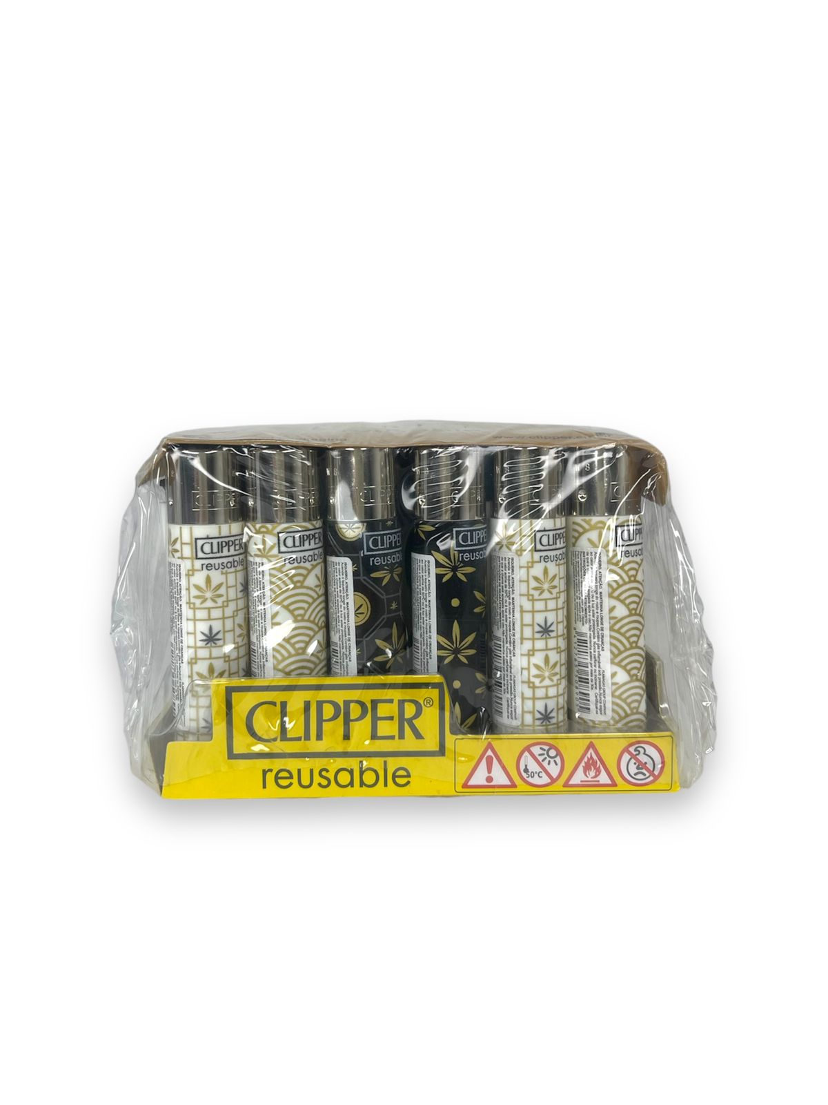 Caixa de Isqueiro Clipper Leaves Tiles C/24