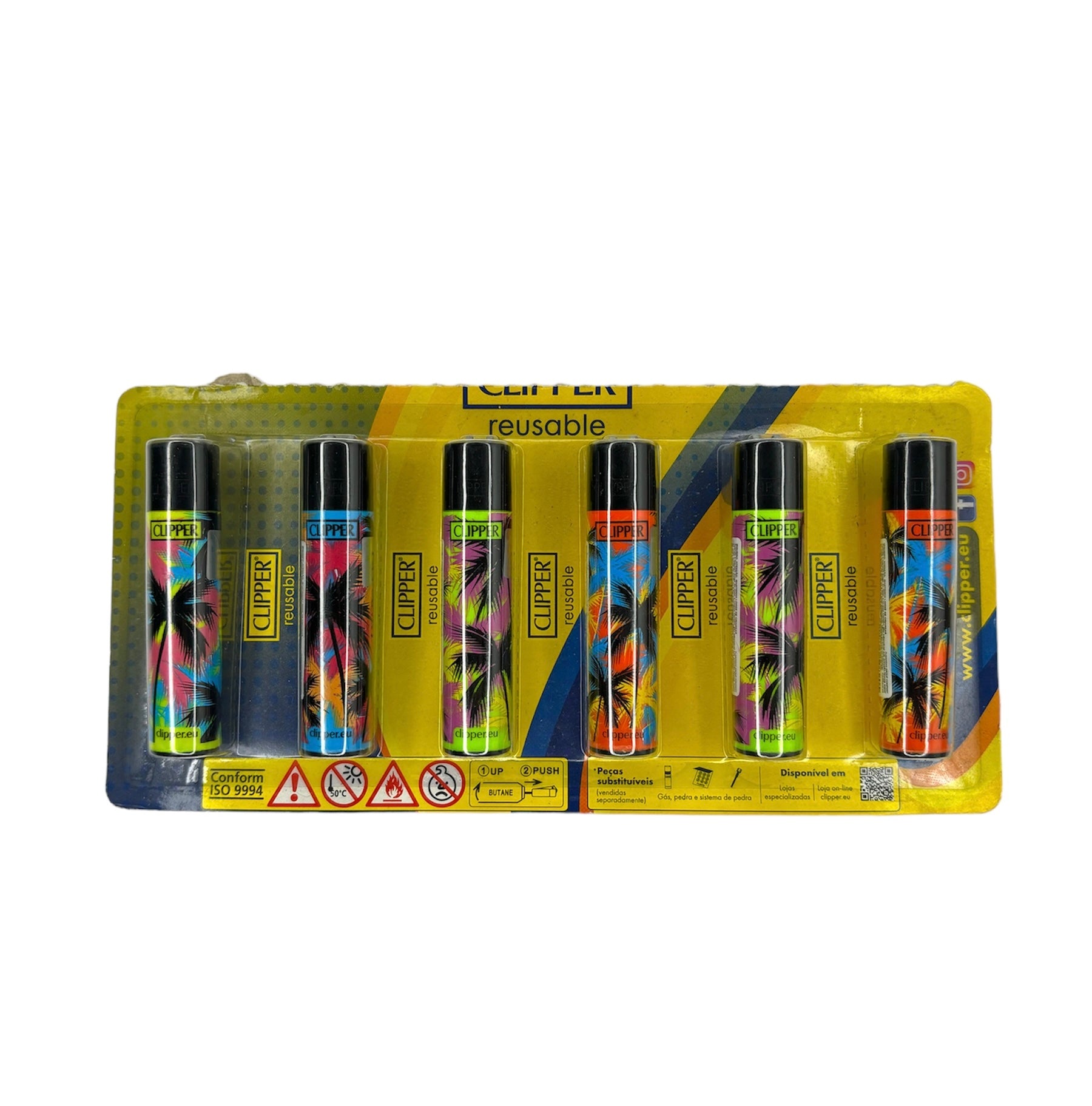 Isqueiro Clipper Cartela Palm Beach c/6