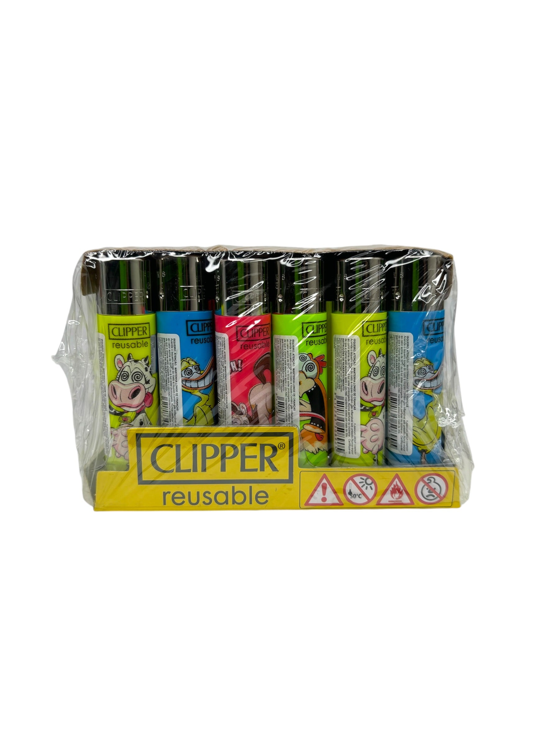 Caixa de Isqueiro Clipper Crazy Farm 1 C/24
