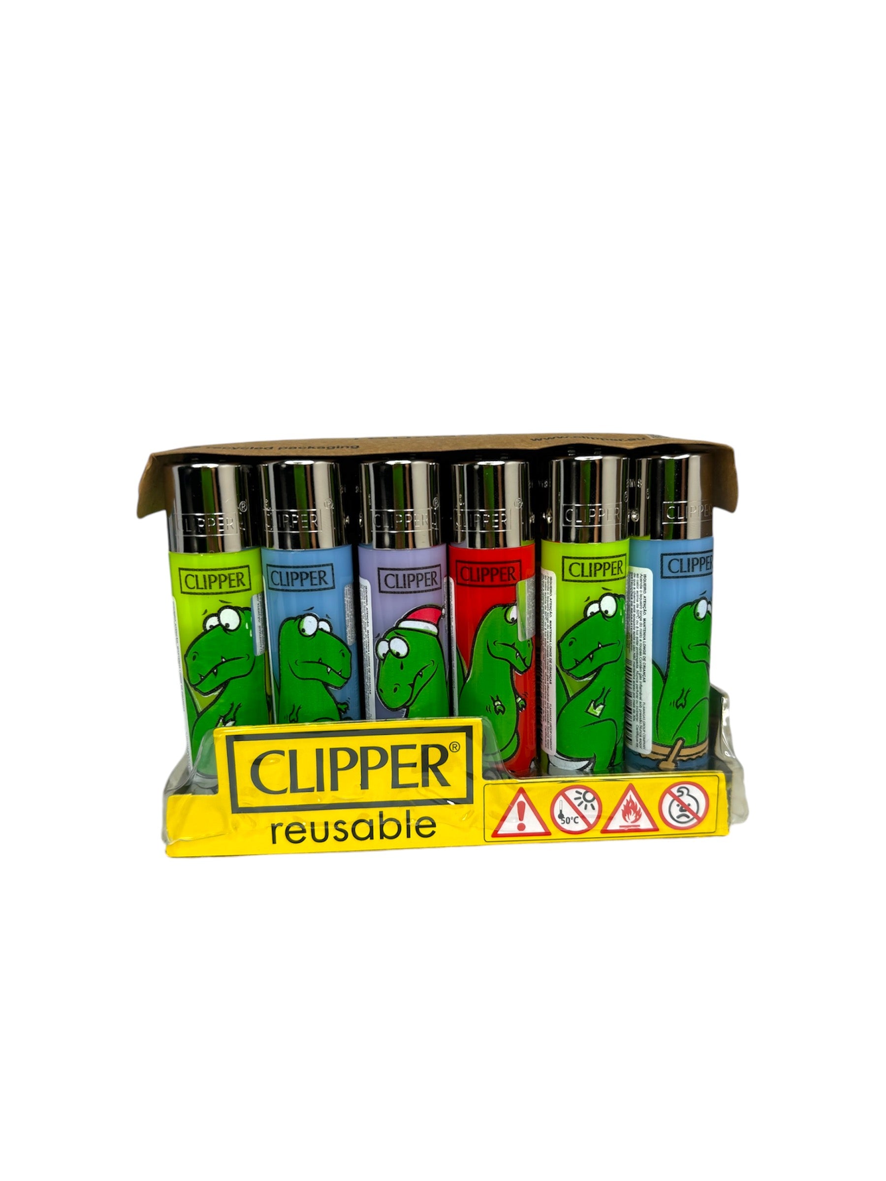 Isqueiro Clipper Dinossauro C/24