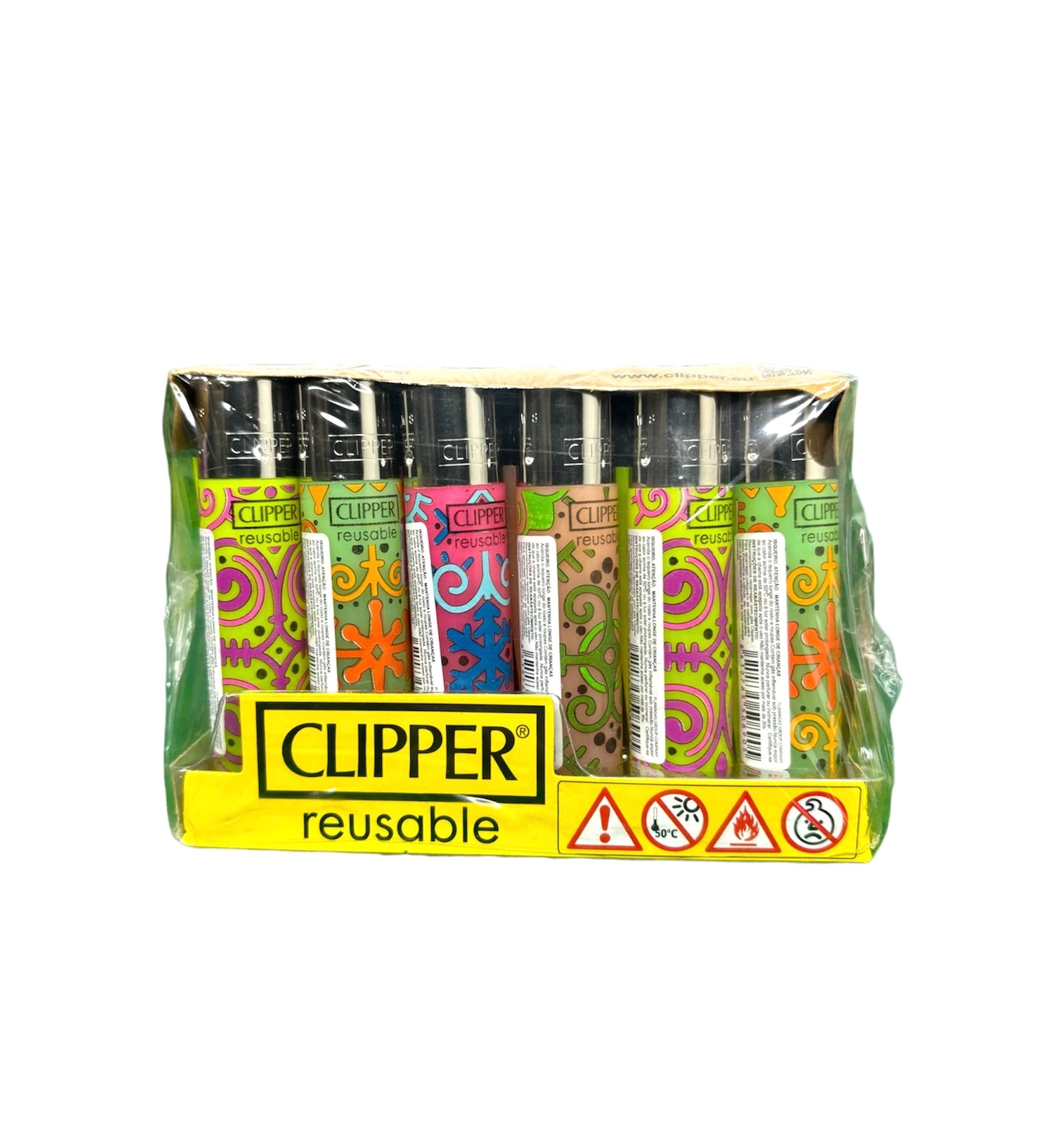 Caixa de Isqueiro Clipper Hippie Ornamental C/24