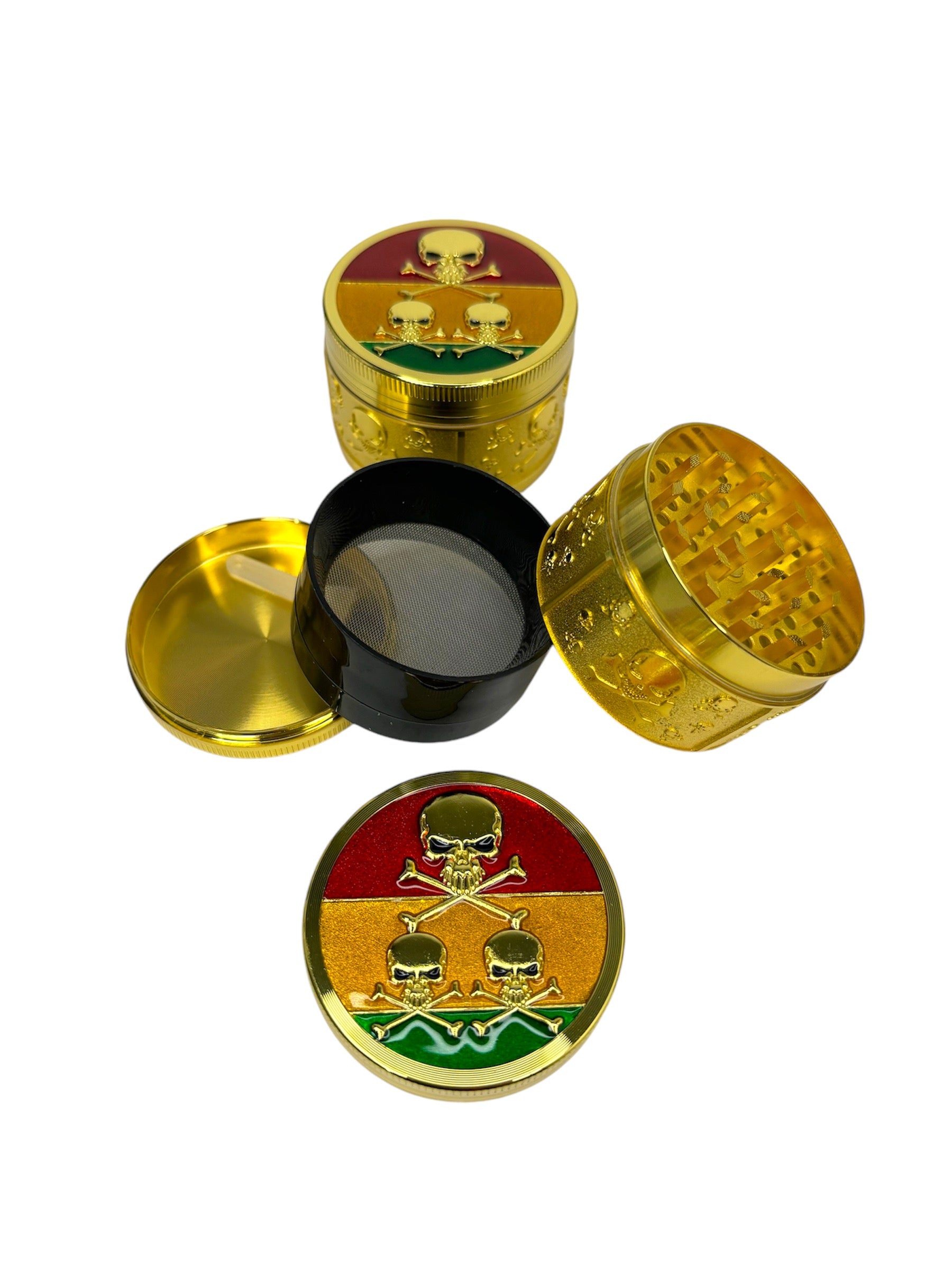 Dichavador Caveira Dourado 50MM