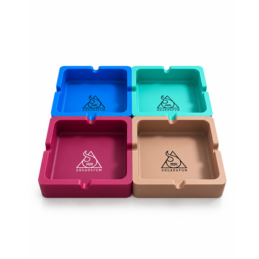 Display Cinzeiro de Silicone Quadrado Liso Squadafum C/8