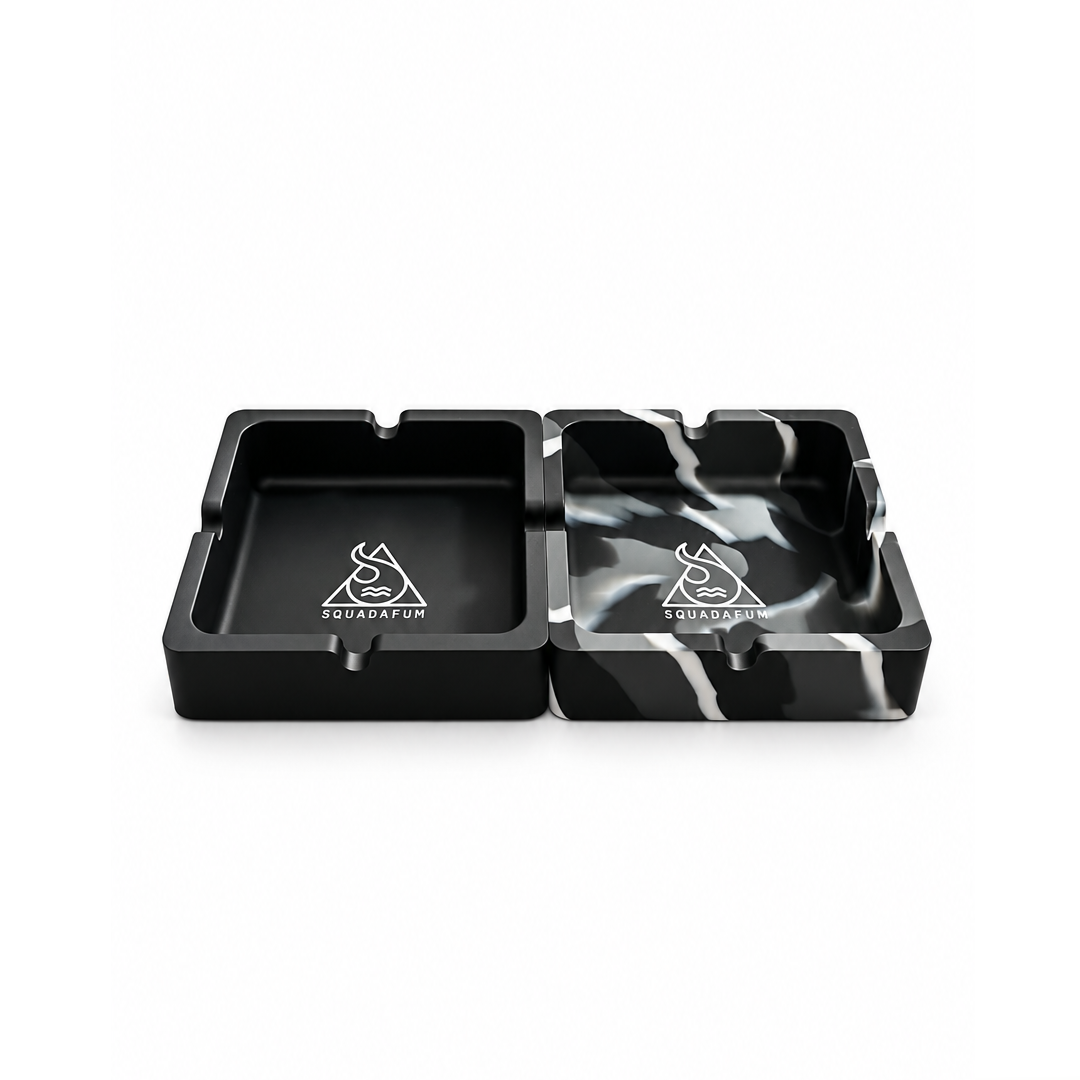 Display Cinzeiro de Silicone Quadrado Squadafum Preto C/8