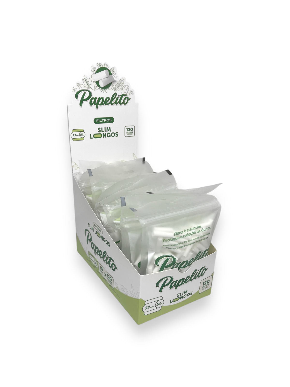 Caixa de Filtro Papelito Slim Longo