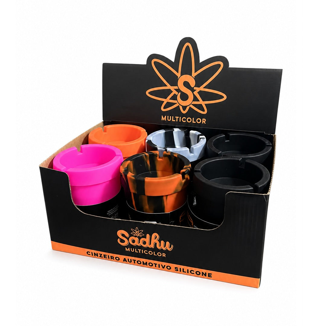 Display Cinzeiro Sadhu Silicone Automotivo Multicolor C/6