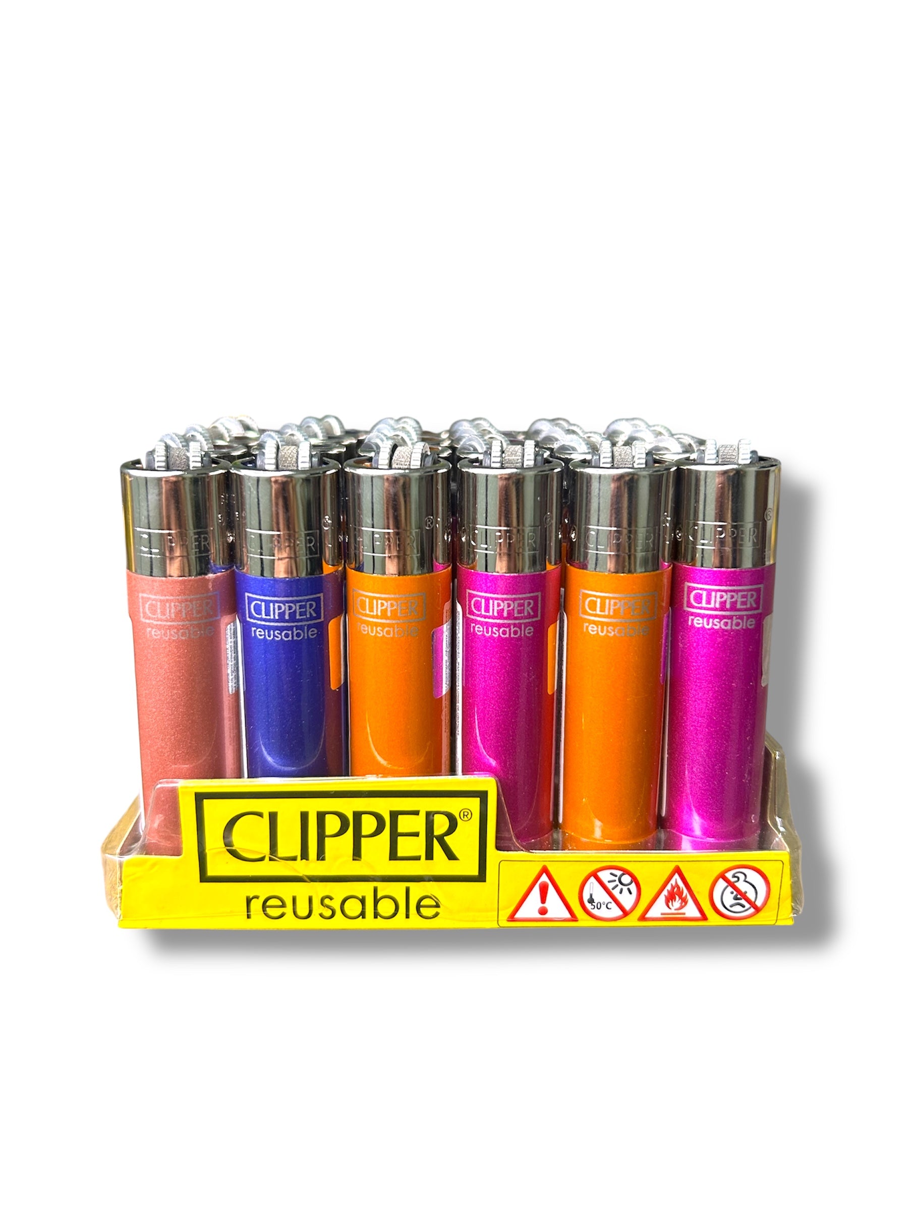 Caixa de Isqueiro Clipper Crystal Warm C/24