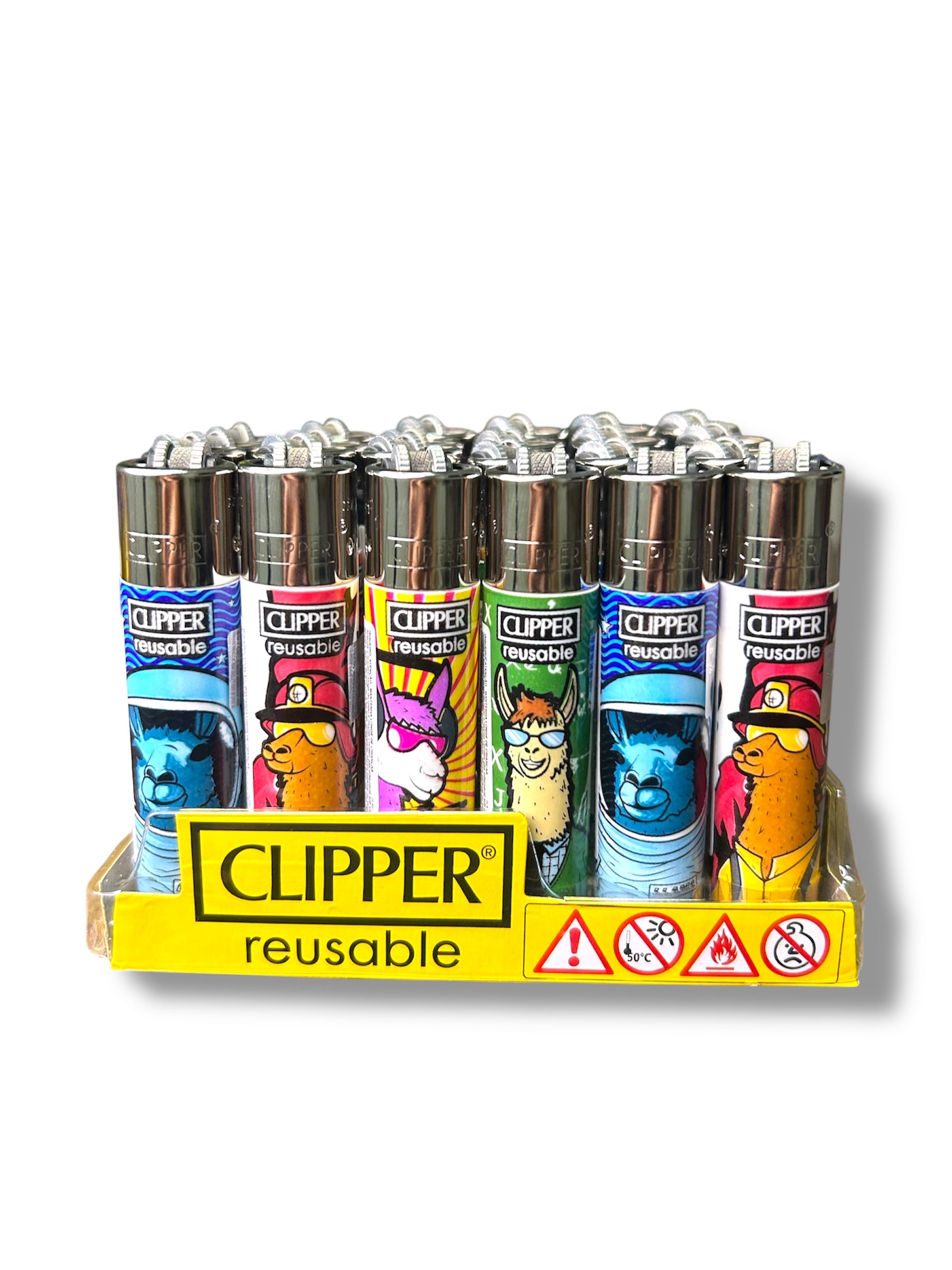 Caixa de Isqueiro Clipper Llama Work C/24