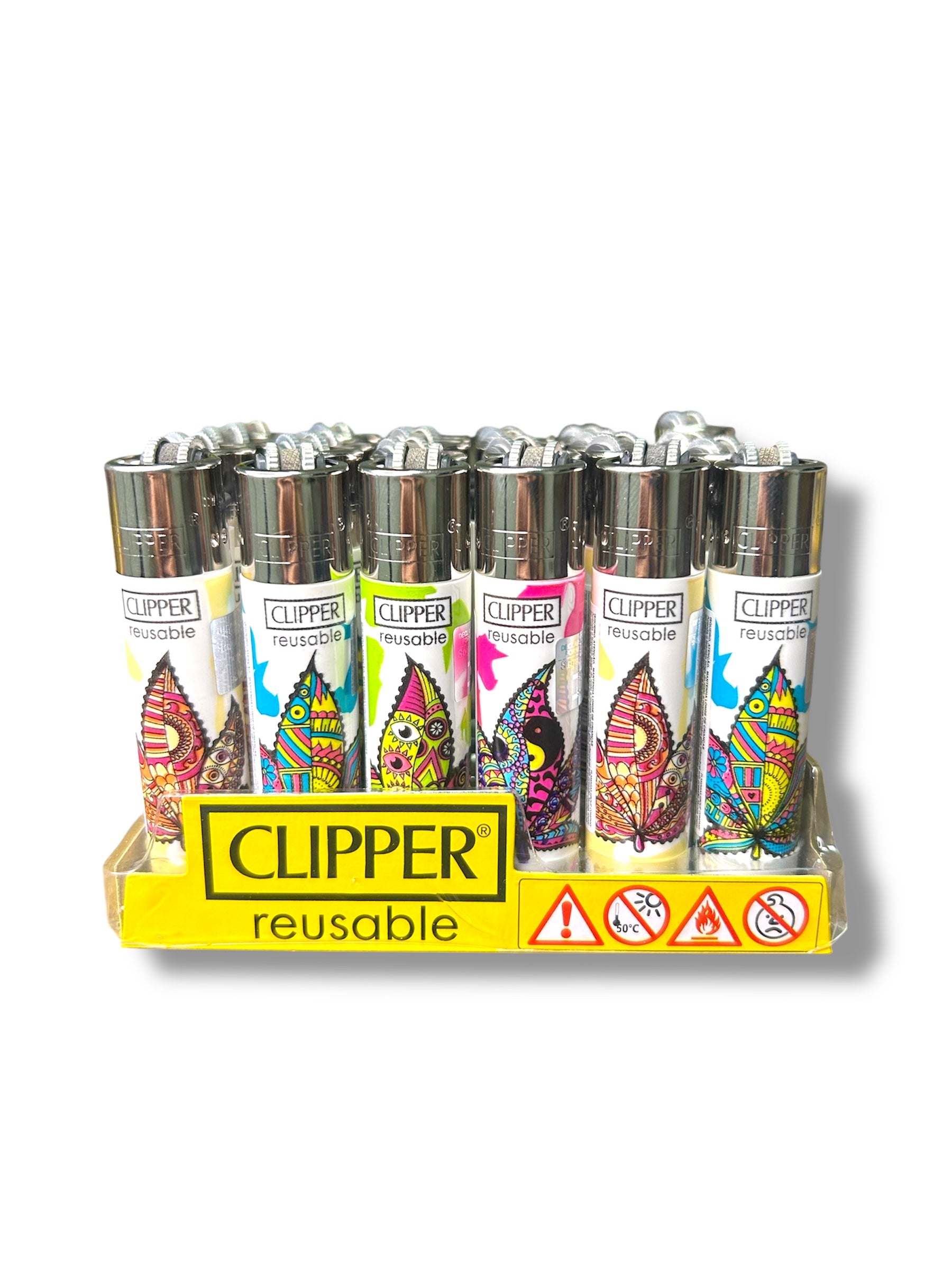 Caixa de Isqueiro Clipper Trippy Leaves C/24