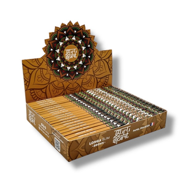 Caixa de Seda Guru Spirit Longa Slim Brown K.S