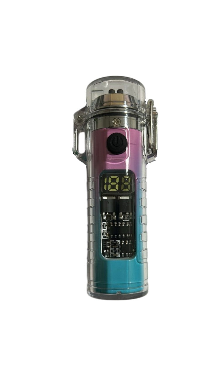 Isqueiro de Plasma Eletrônico C/ Lanterna Colorido
