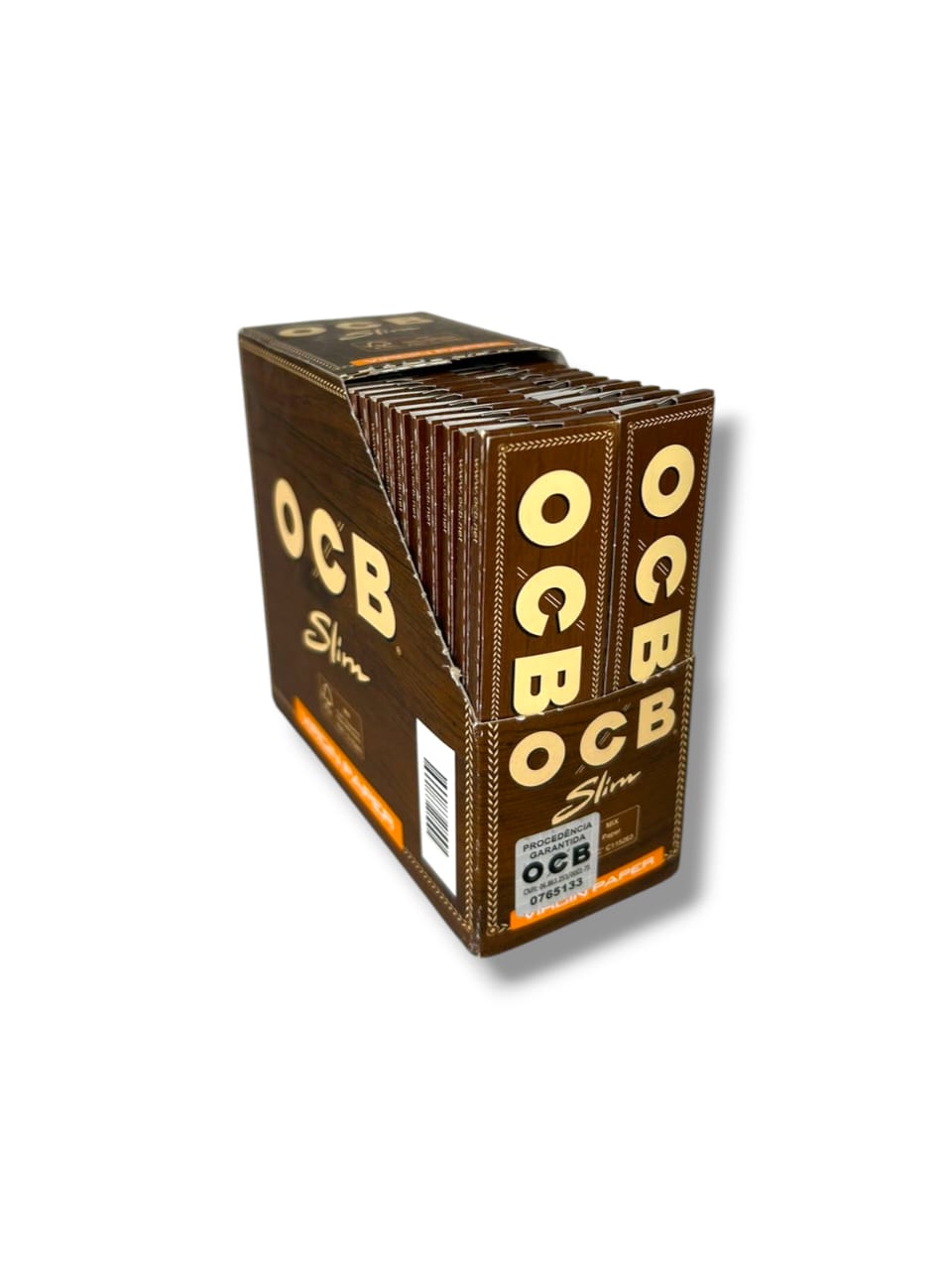 Caixa de Seda OCB Brown Marrom Slim K.S