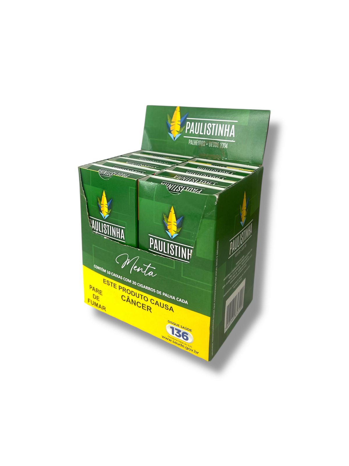 Caixa De Palheiro Paulistinha Menta C/10