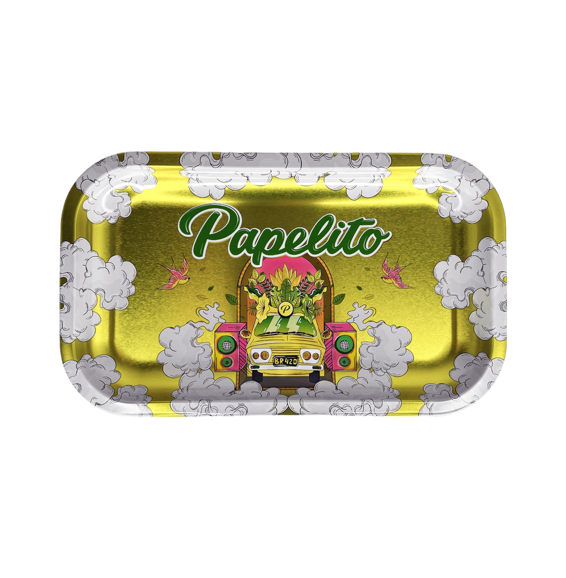 Bandeja Papelito Ouro Metalizado Grande