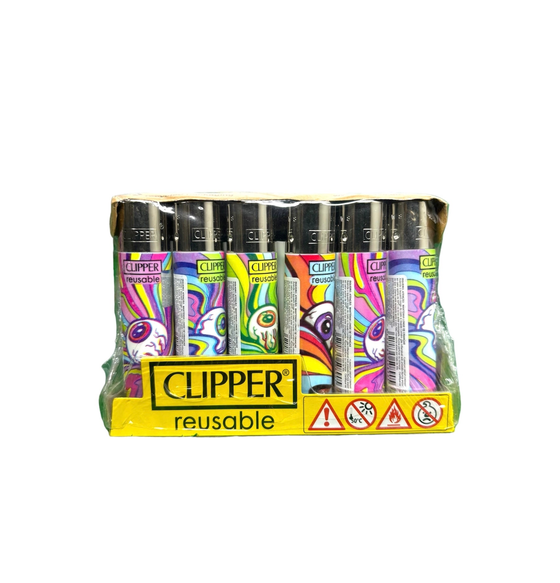 Isqueiro Clipper Psychedelic Art 4 c/24