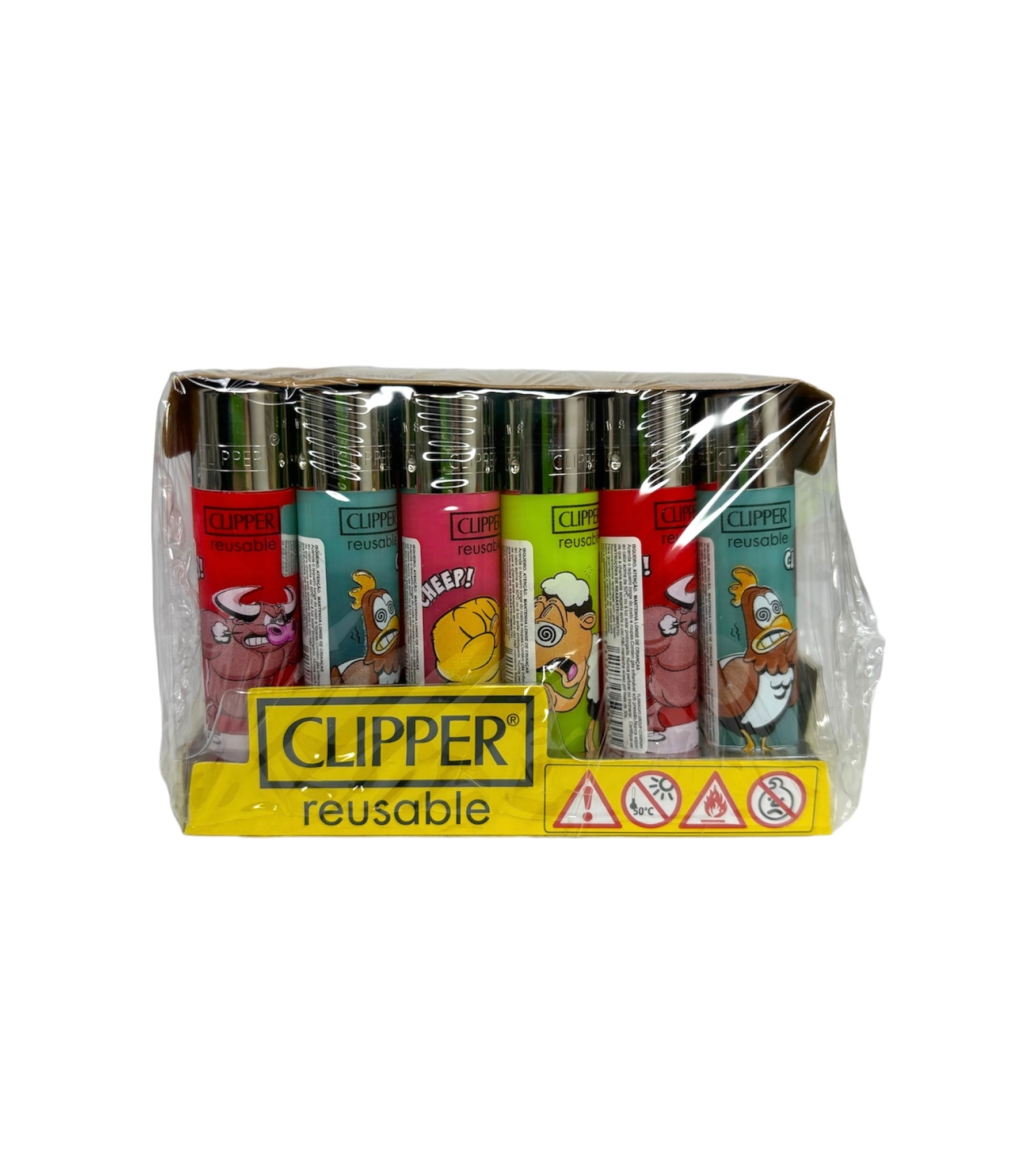 Isqueiro Clipper Crazy Farm 3 c/24