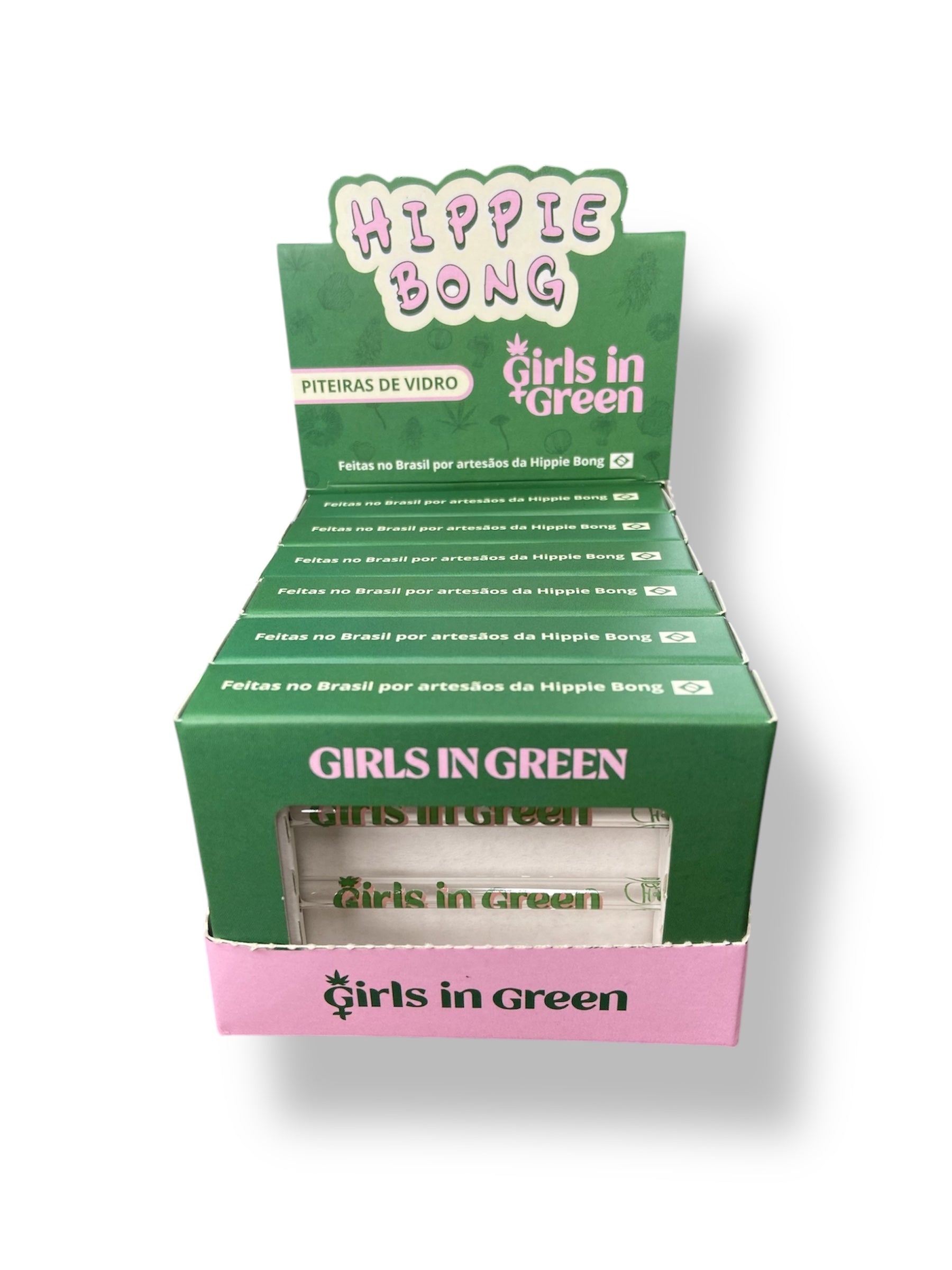 Piteira de Vidro Girls in Green Hippie Bong C/12