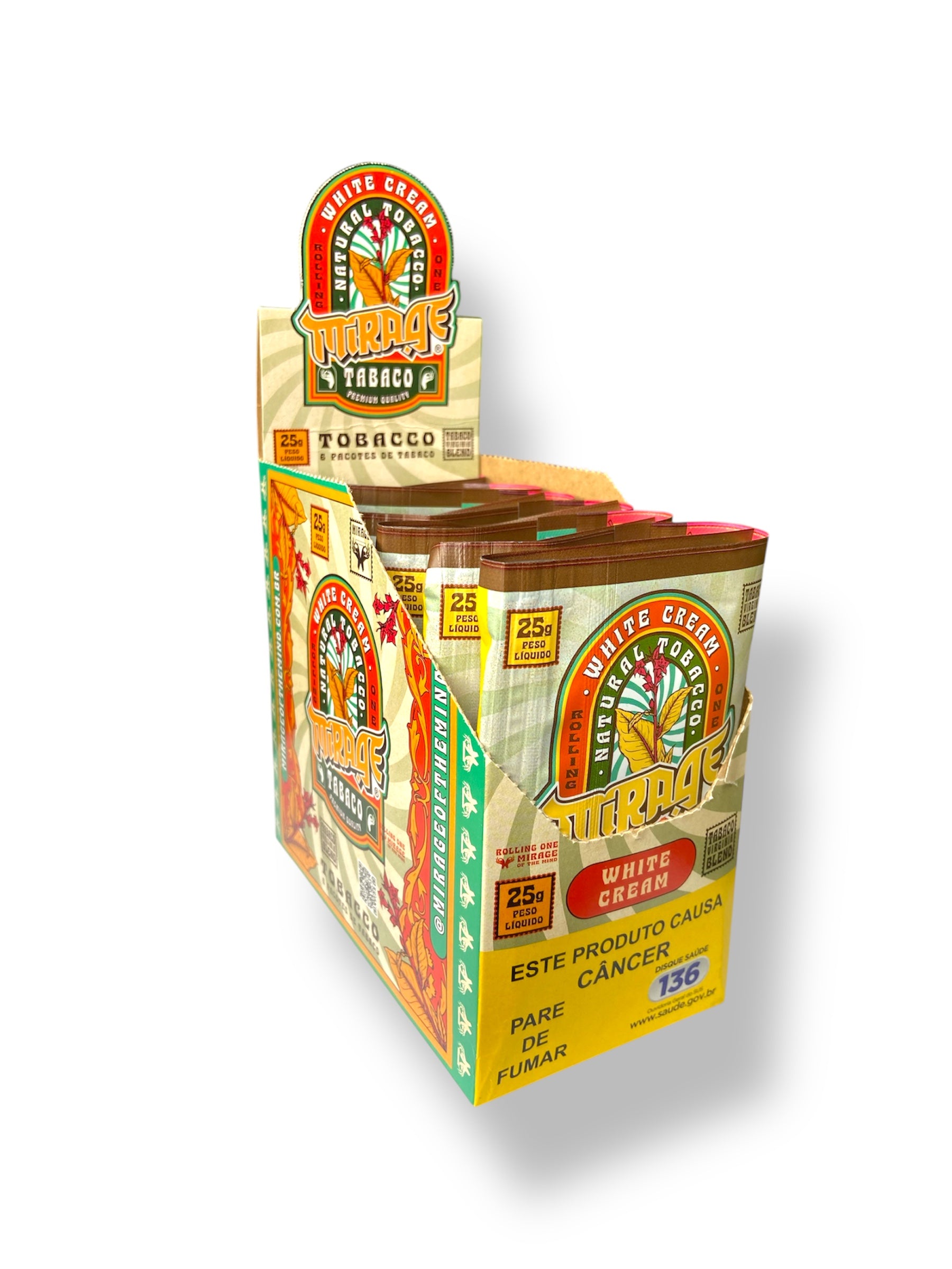Caixa de Tabaco Mirage White Cream C/6 35G