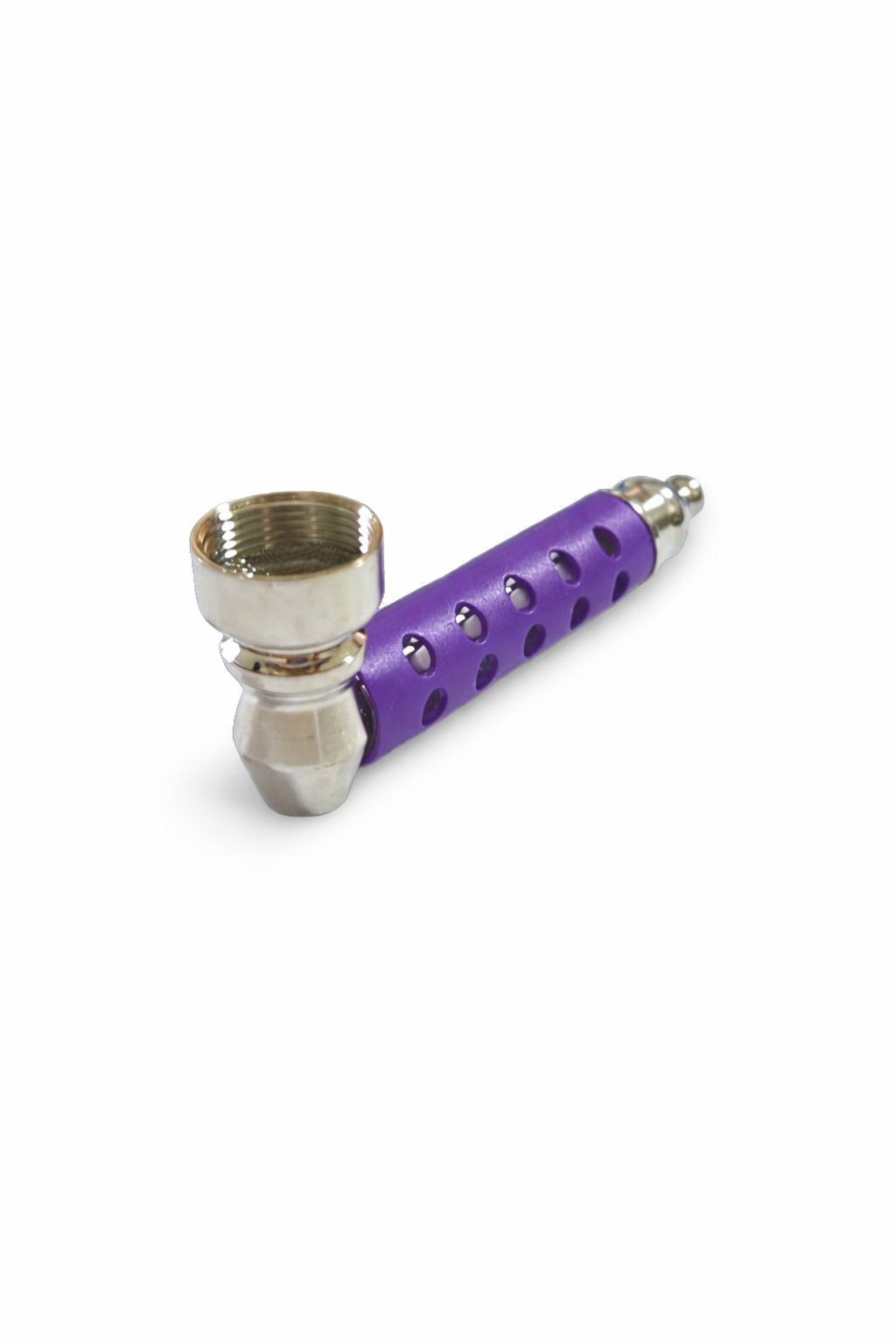 Pipe de Metal e Vidro C/Silicone Colorido