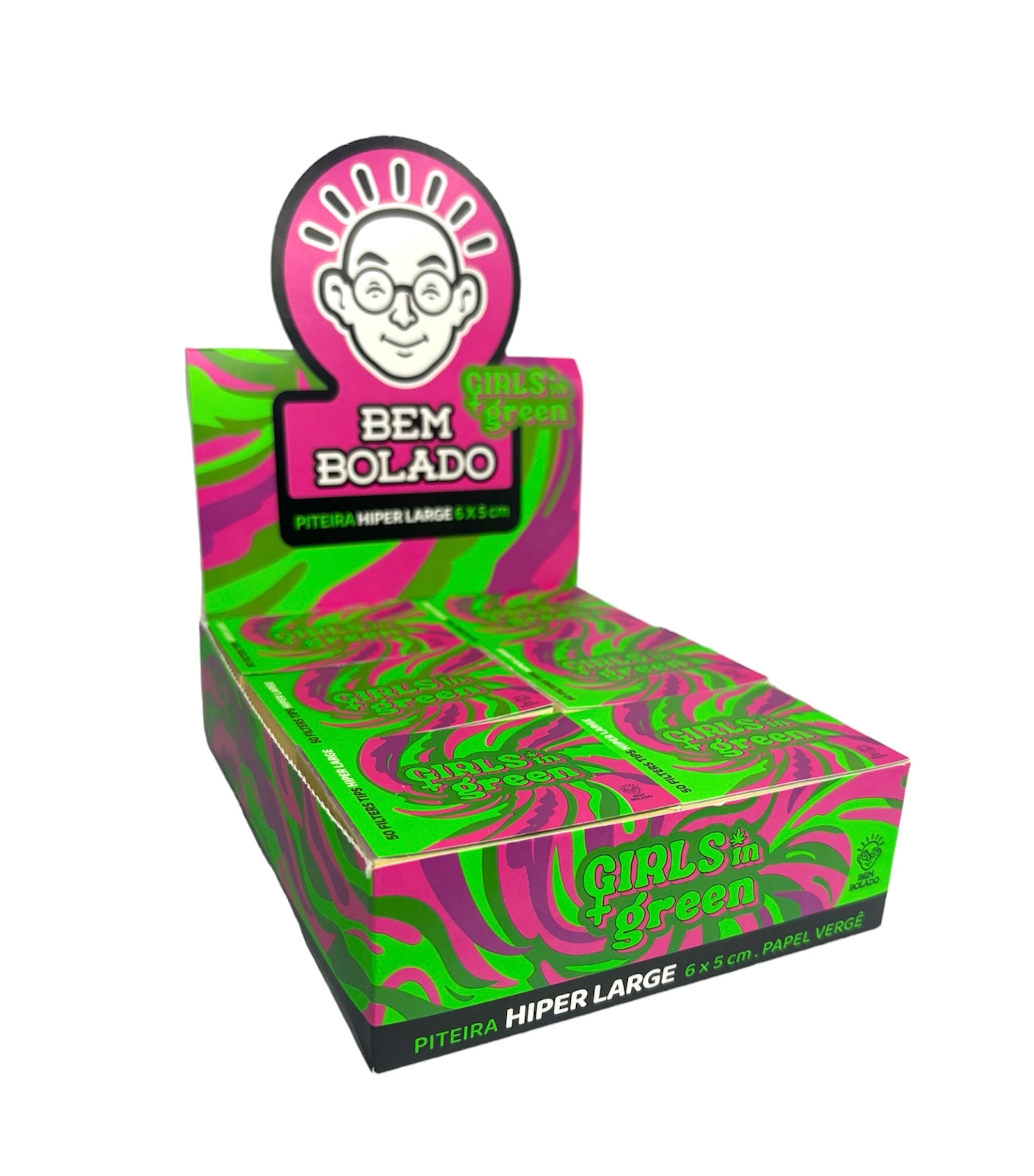 Caixa de Piteira Bem Bolado Girls in Green Hiper Larga