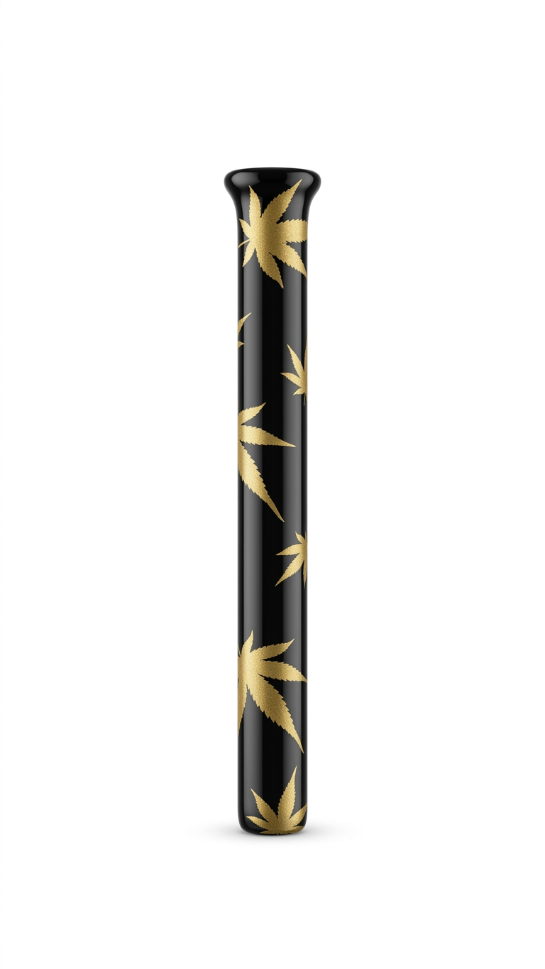 Piteira de Vidro Black Weed 5 MM