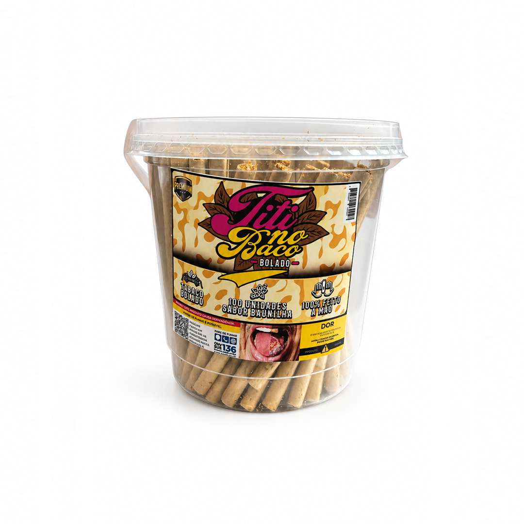 Pote de Tabaco Bolado Titi no Baco C/100