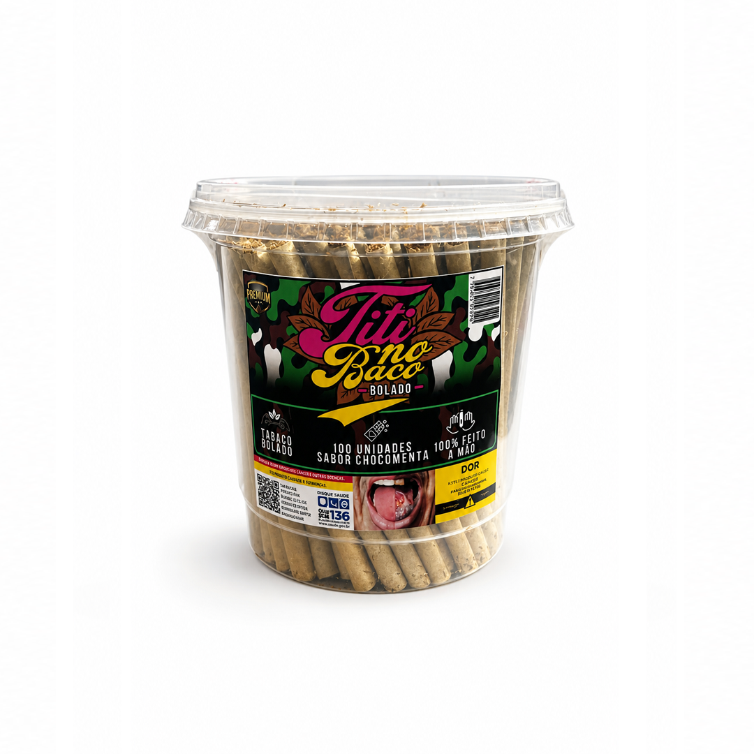 Pote de Tabaco Bolado Titi no Baco C/100
