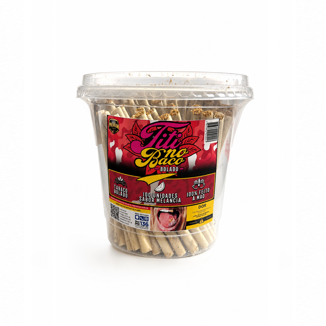 Pote de Tabaco Bolado Titi no Baco C/100