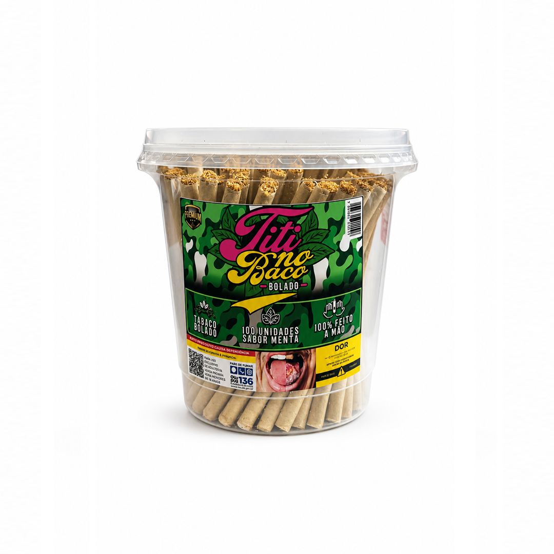 Pote de Tabaco Bolado Titi no Baco C/100