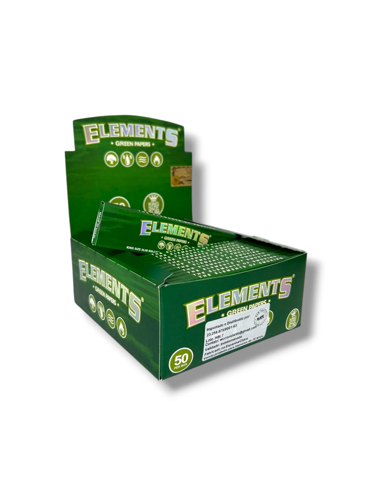 Caixa de Seda Elements Green Verde K.S