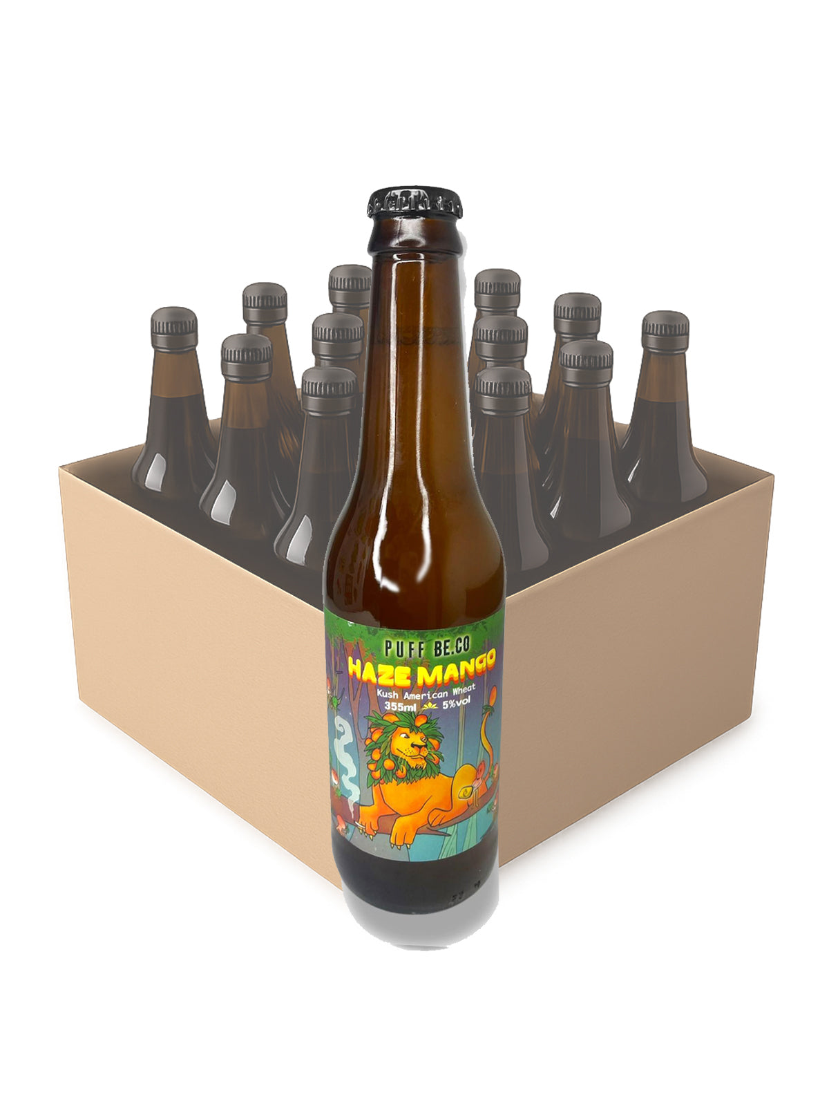 Caixa de Cerveja Puff Haze Mango 355ML c/ 15