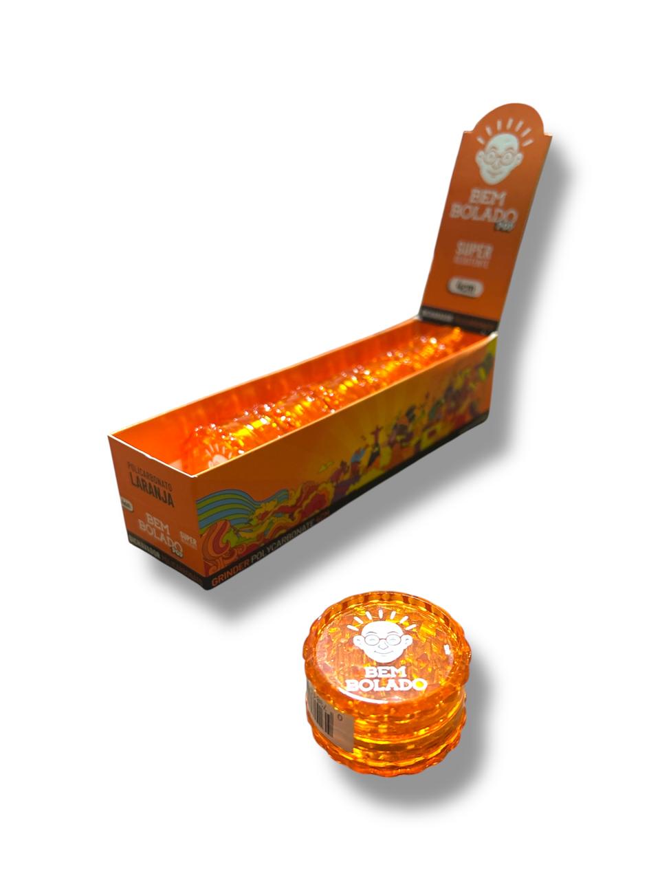 Display Dichavador Bem Bolado Policarbonato Laranja 40MM C/7