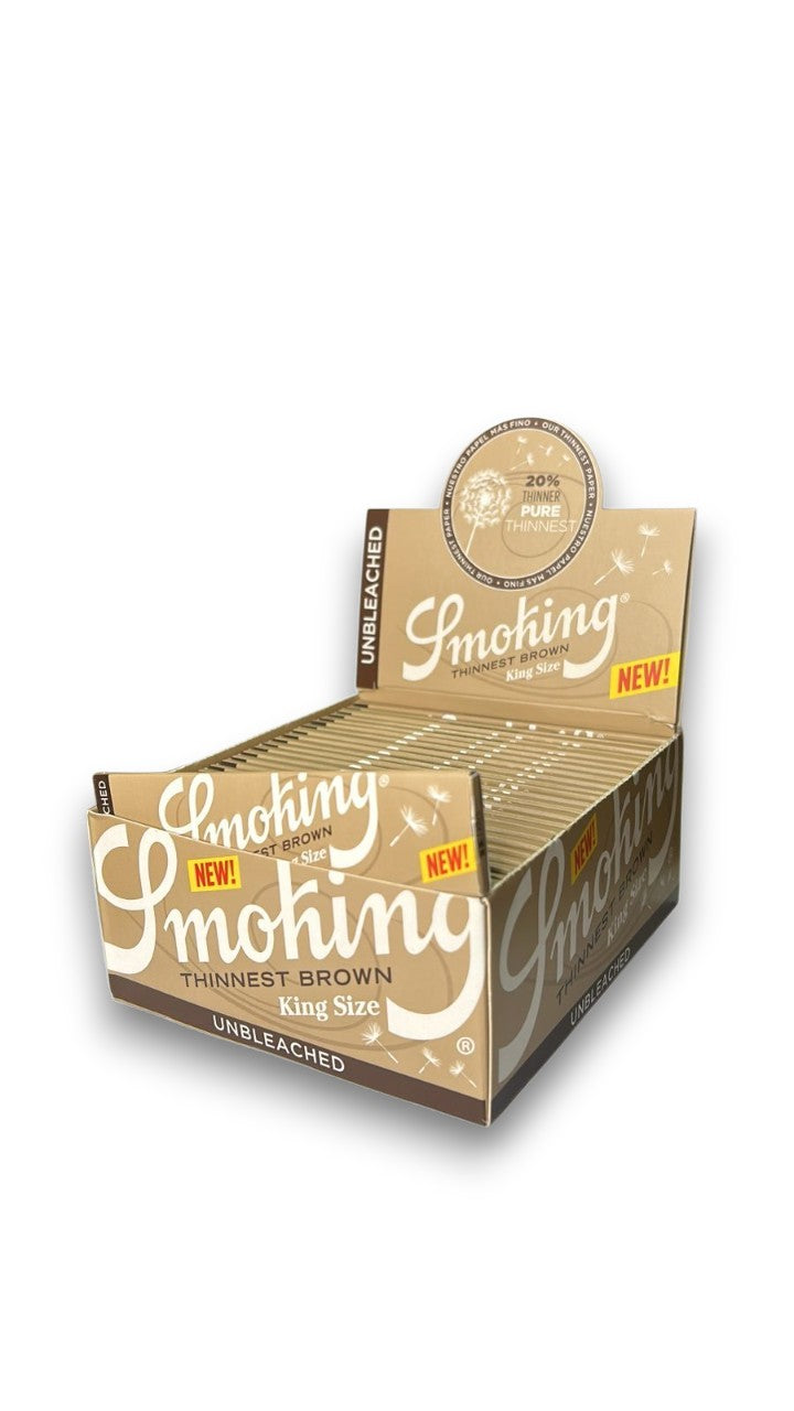 Caixa de Seda Smoking Thinnest Brown K.S