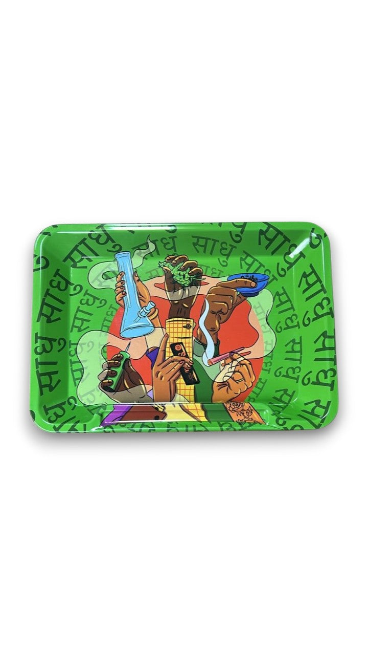 Bandeja de Metal Sadhu Summer Média C/ Porta Cigarro