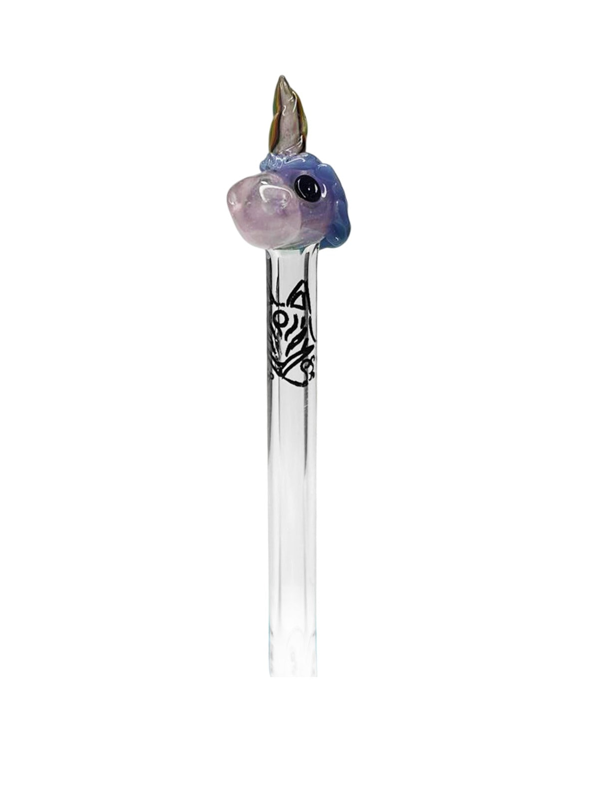 Piteira de Vidro Hippie Bong Unicórnio 5MM