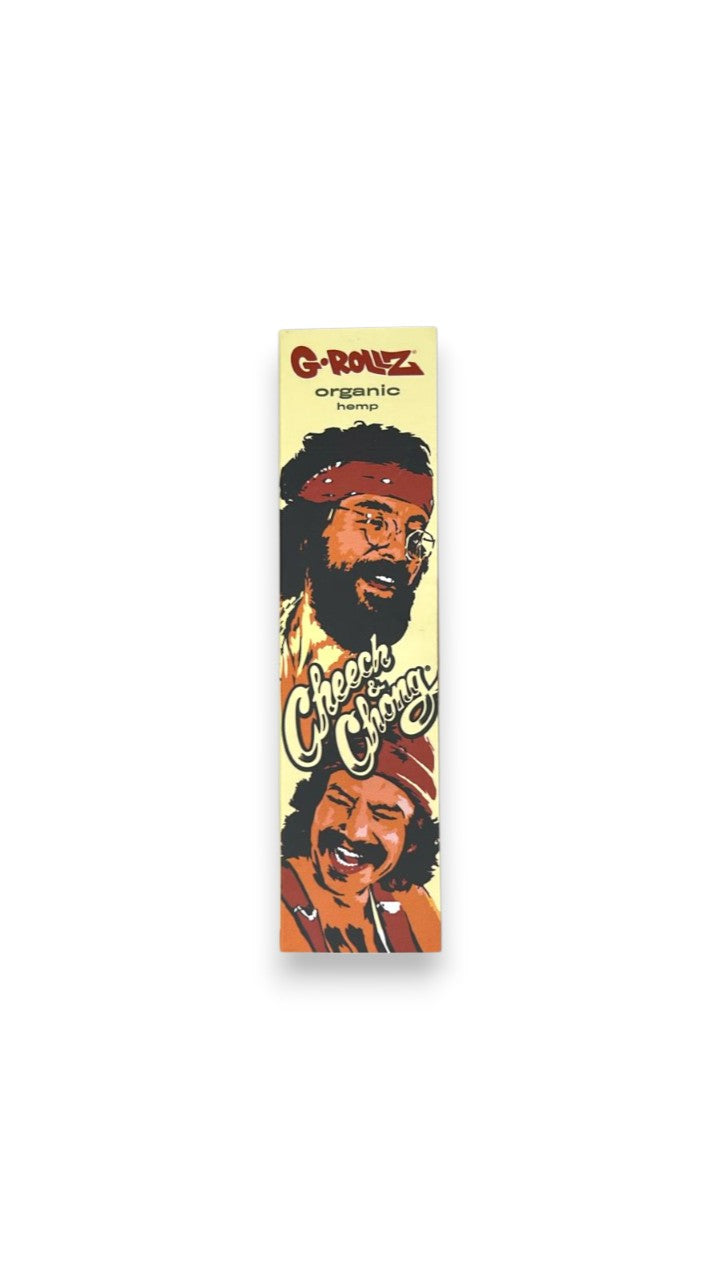 Caixa de Seda G-Rollz Cheech e Chong Vintage Faces Organic + Tips C/24